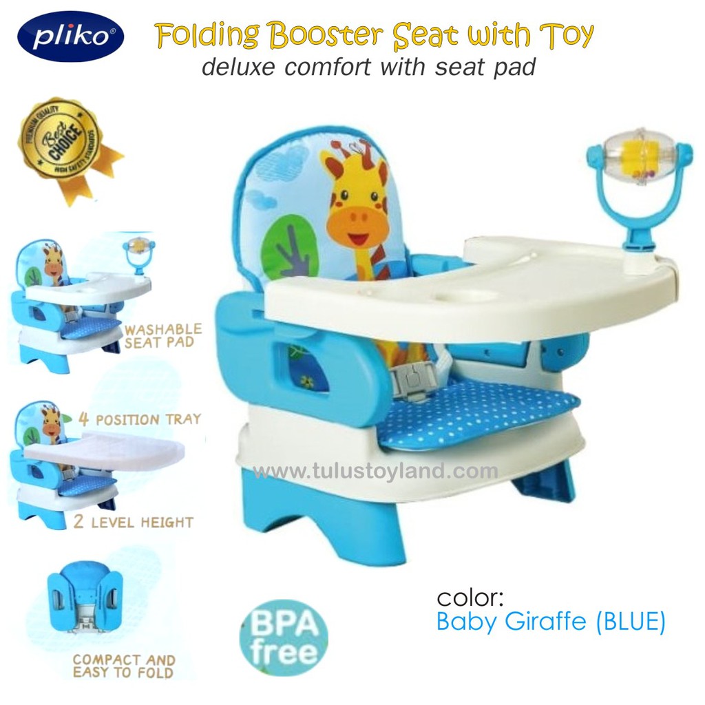 Pliko Folding Booster Seat with EXTRA PAD 8216 dan Toy Kursi makan bayi ada mainan