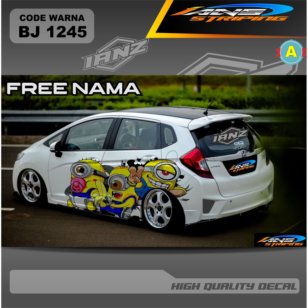 DECAL STIKER MOBIL HONDA JAZZ / VARIASI STIKER AGYA AYLA MOBIL BRIO / STIKER DECAL TERMURAH