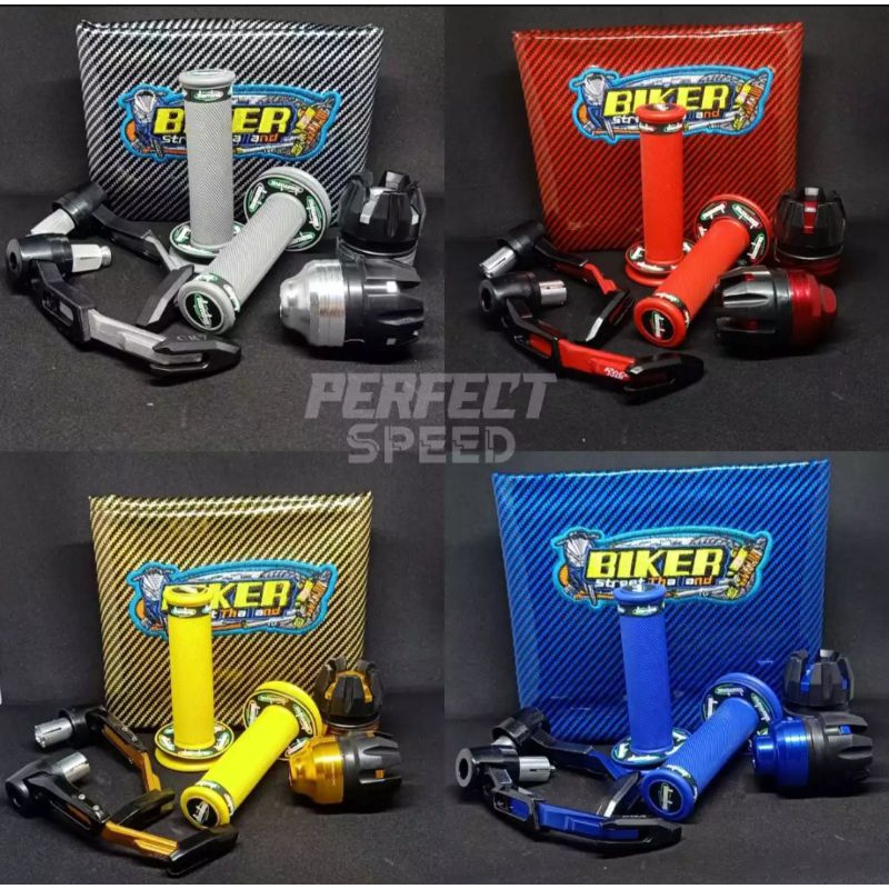 [Paket 4in1] Handgrip Domino + Kulit Jok Karbon + Jalu As + Proguard robot Universal