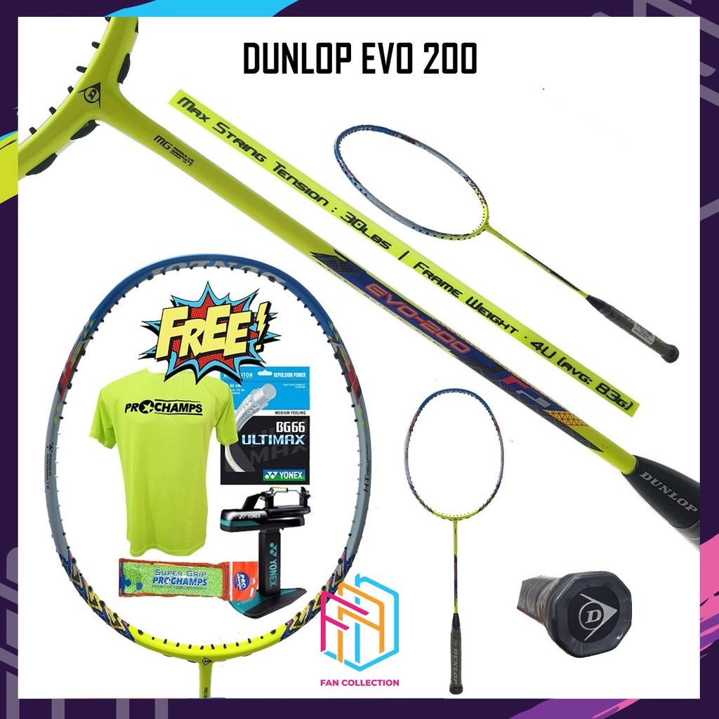 DUNLOP EVO 200 / EVO200 RAKET BADMINTON ORIGINAL