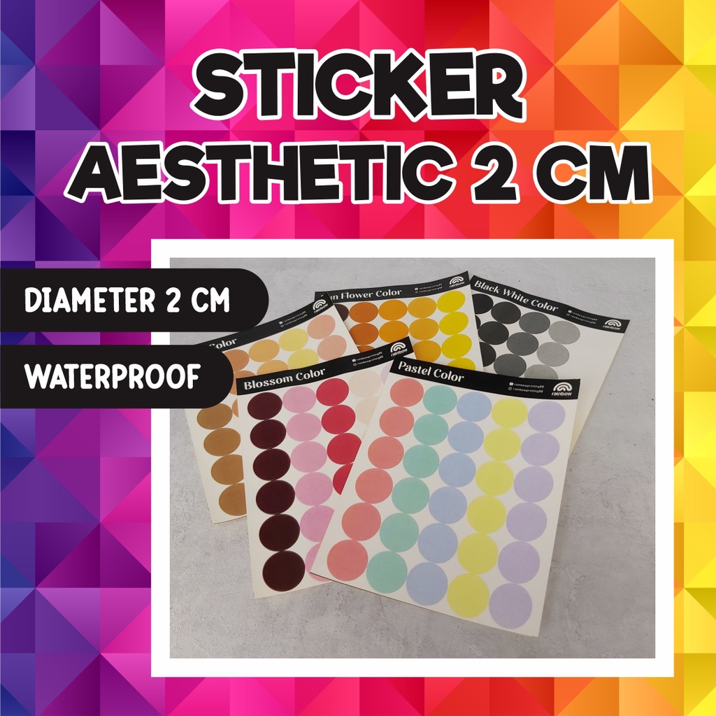 STICKER BULAT/DOT ROUND/ STICKER DECO AESTHETIC 2 CM