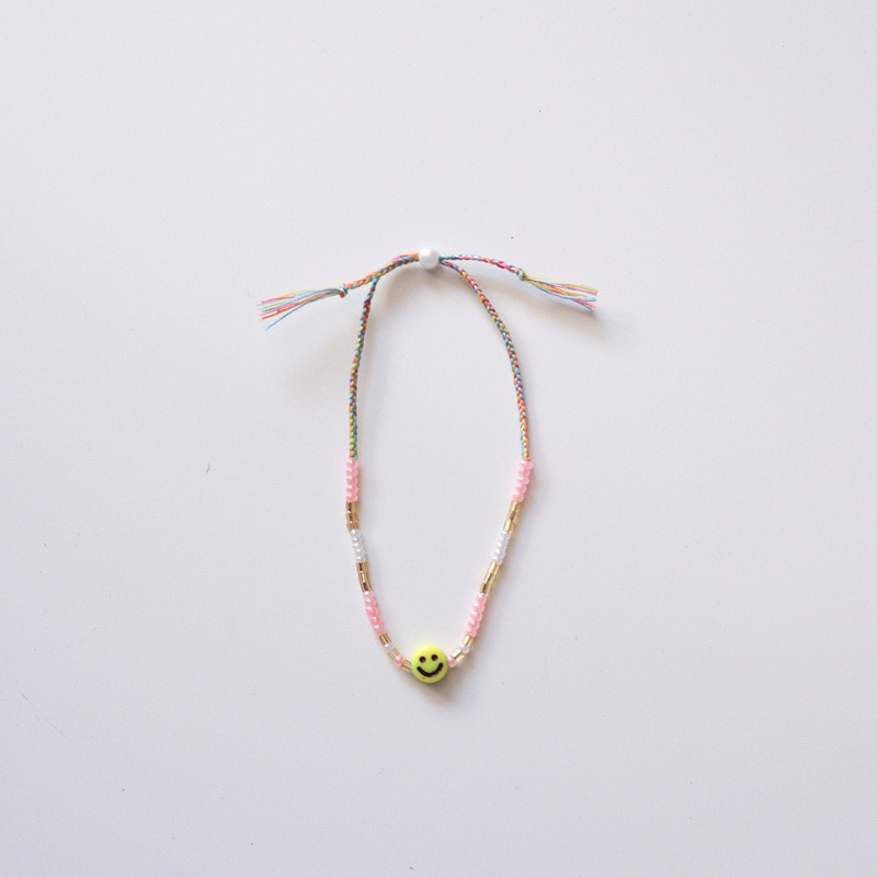 gelang tangan smiley face kepang boho loliastuff (gelang kepang/ gelang braided/ gelang smile/ gelang smiley/ gelang friendship/ gelang beads/ gelang wanita/ gelang mote/ gelang bracelet/ gelang anak/ gelang lucu)