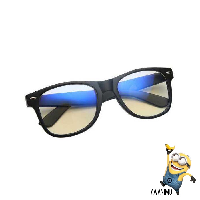 Kacamata Anti Radiasi Komputer Anti Radiation Lens Computer Glasses Kerja Dewasa Pria Wanita Lensa Kuning Bening Clear Perlindungan Mata Layar HP Blue Light Frame Blueray Laris Pelindung-Anti Blue Light v2