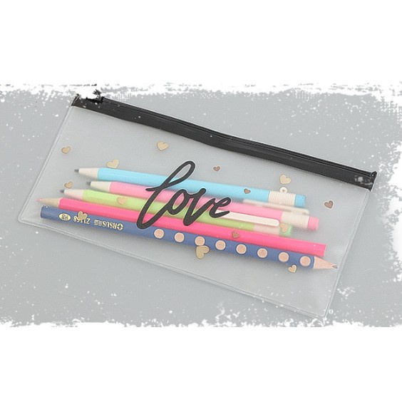 

JKG Tempat Pensil Transparan Motif Love Heart Goodnight