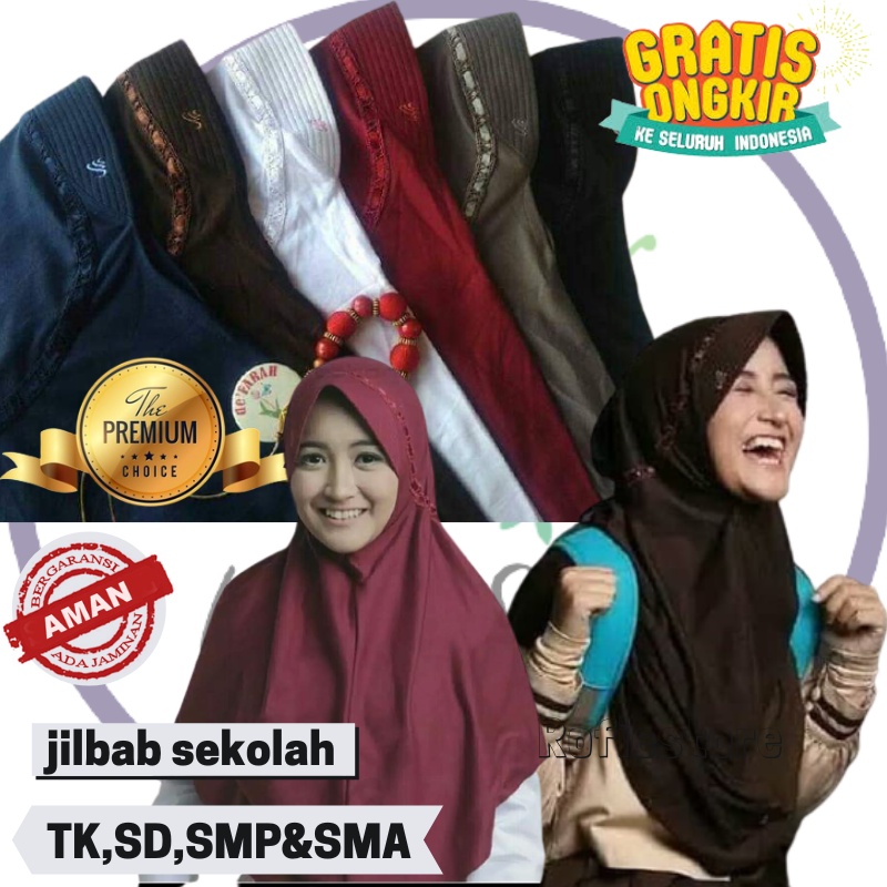 Jual KERUDUNG SEKOLAH ANAK TK SD SMP SMA DAN UKURAN JUMBO / HIJAB ANAK ...