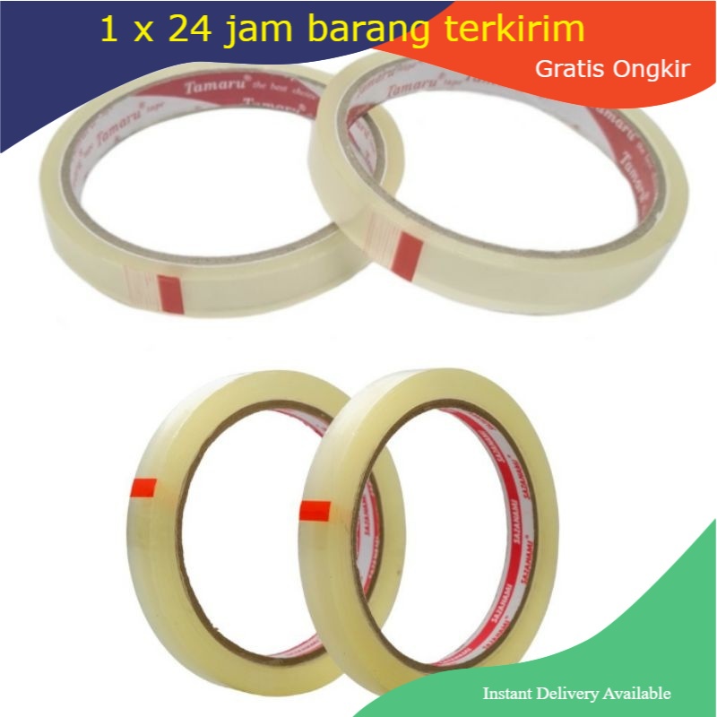 

isolasi bening 1/2" Inch 12mm x 72 Yard selotip solasi lakban tape