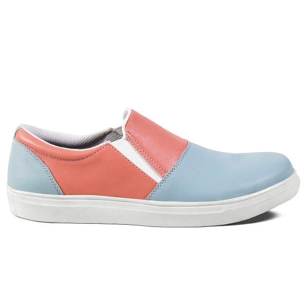 Sepatu Slip On Wanita V 7711  Brand Varka Sepatu Kets Wanita Kuliah Kerja Hangout Trendi Berkualitas - Biru Pink