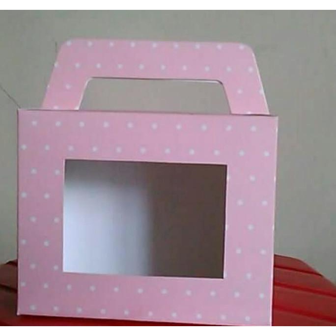 

Jual Gable Box 16X10X13 / Snack Box / Dus Ultah - Merah Muda Murah