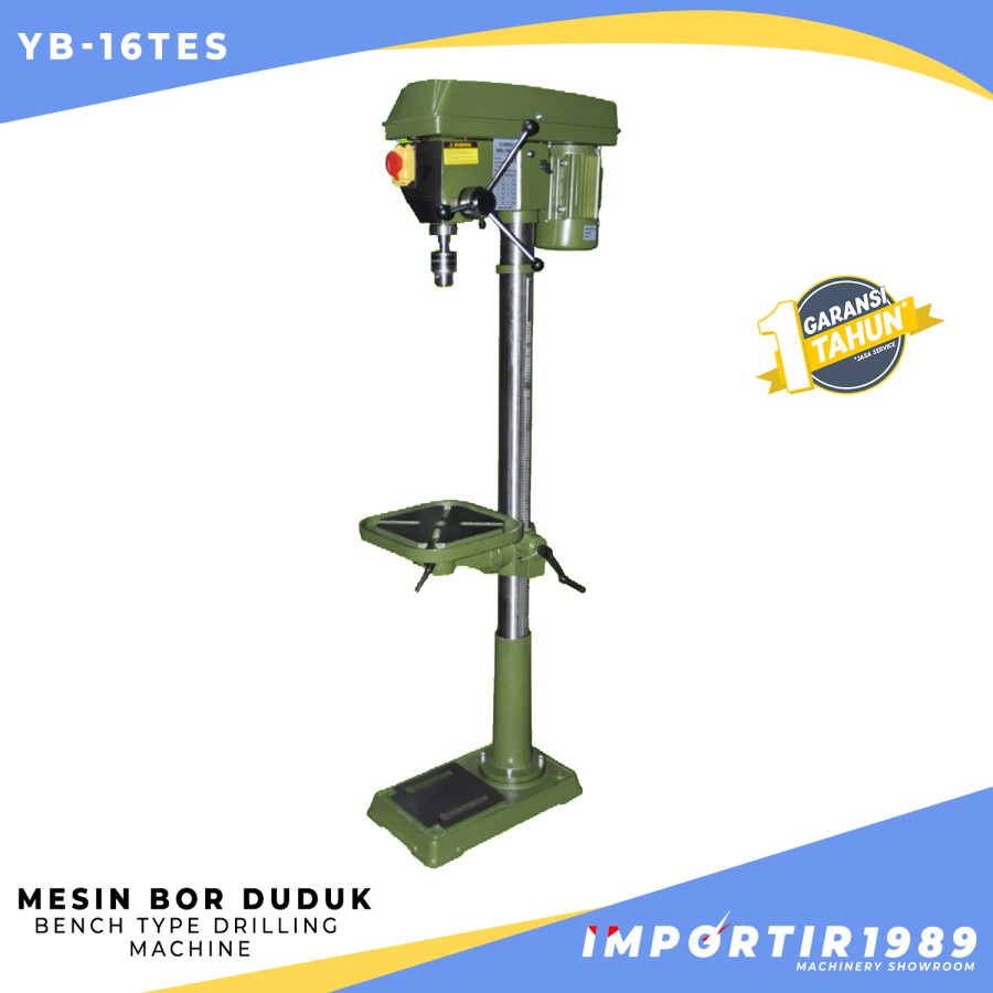 Mesin Bor Duduk Bench Drilling Machine 550W 16mm Importir - YB16TES