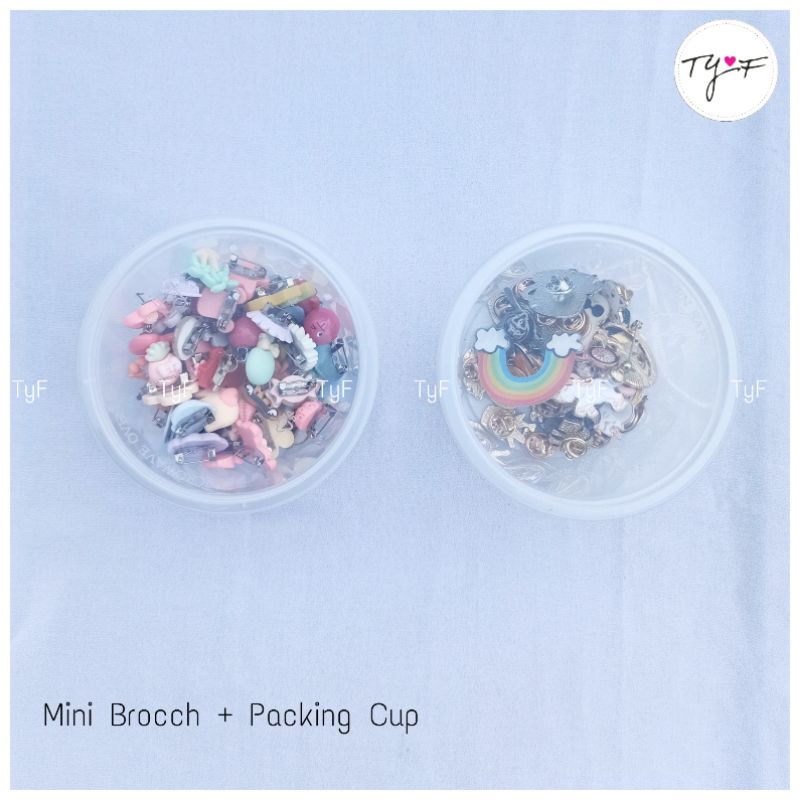 Bros Pin Mini Karakter Anak Bunga Buah (Paket Hemat) Cup
