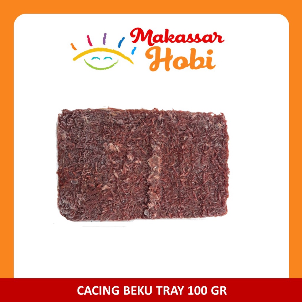 Cacing Beku Tray 100gr 100 gram 1 pc Trey Merah Darah Frozen Bloodworm