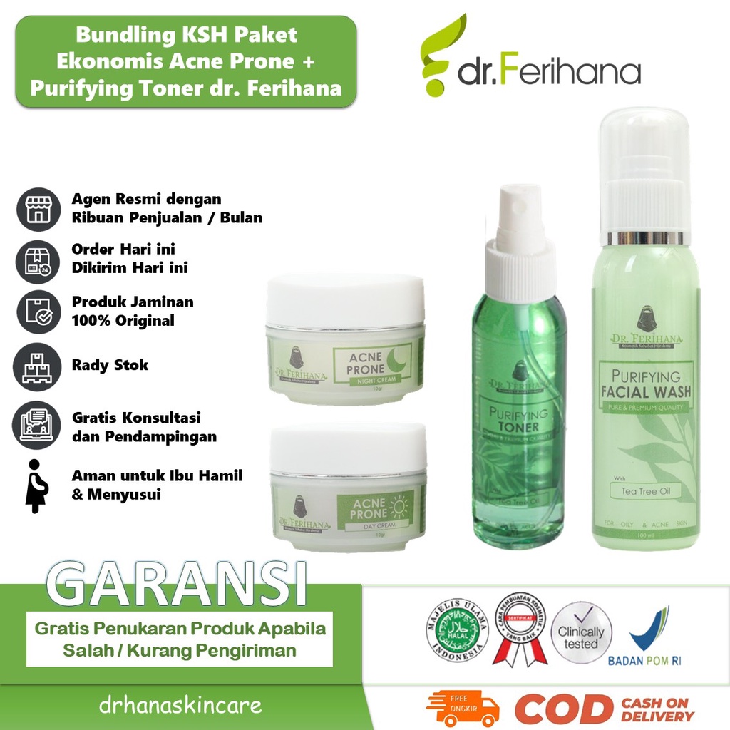 BUNDLING KSH PAKET EKONOMIS ACNE PRONE + PURIFYING TONER