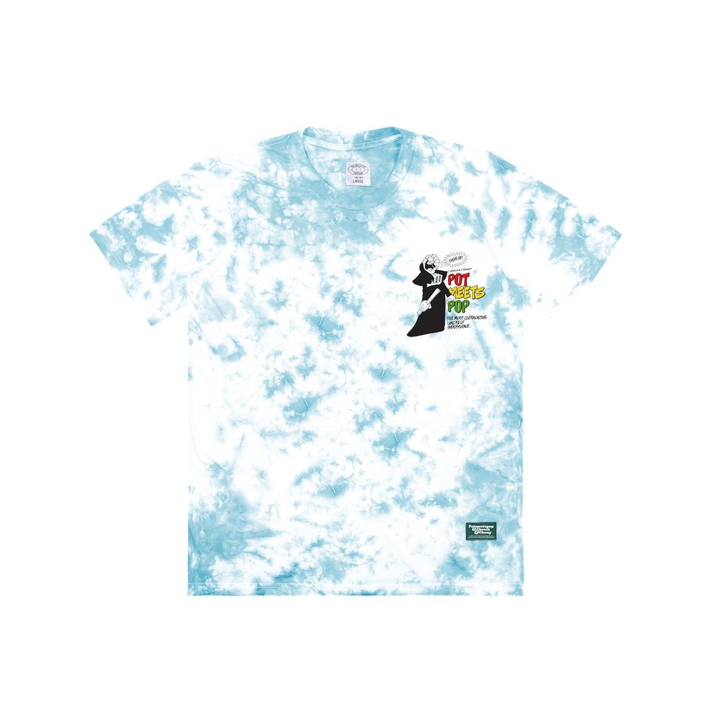 POT MEETS POP / CHEECH AND CHONG - SISTER MARY ELEPHANT TEE TIE-DYE BLUE / BAJU KAOS