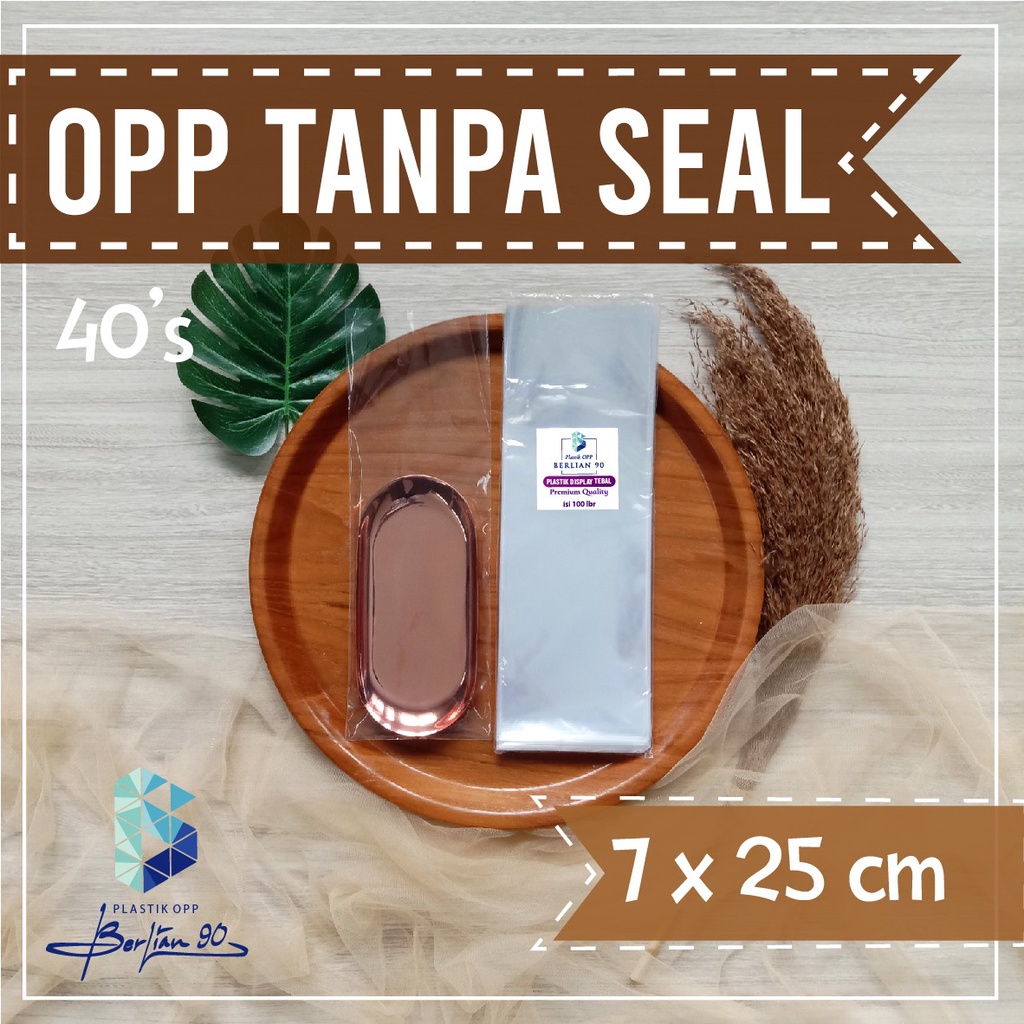 Plastik Opp Kaca 7 x 25 cm 40's / Plastik opp tanpa lem 7x25 isi 100 lembar tebal 40's Mic / Plastik