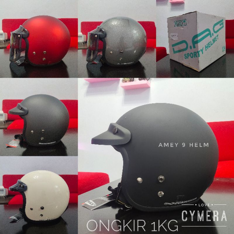 HELM BOGO DEWASA ORIGINAL DAG KACA DATAR STANDARD SNI