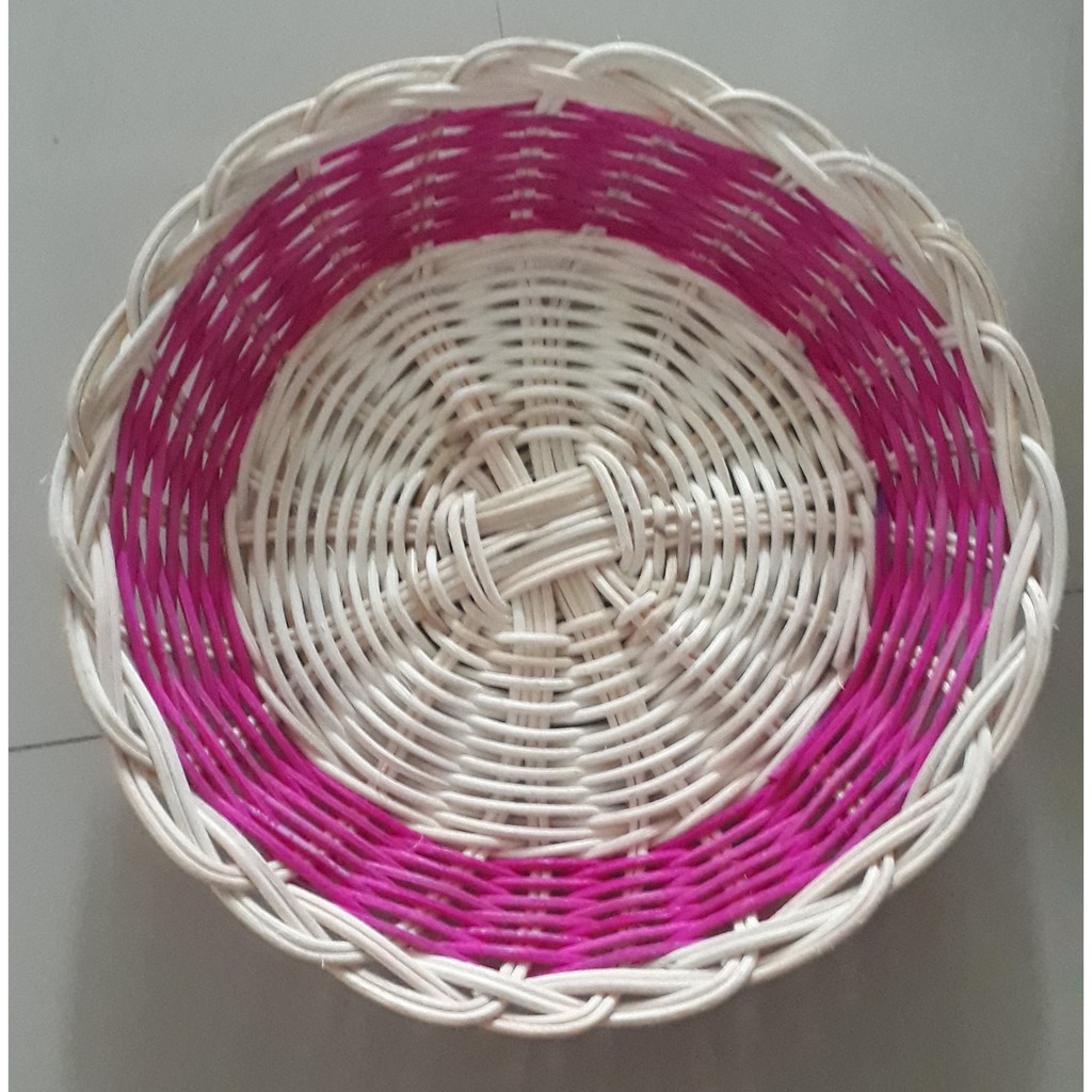 Piring rotan/ Piring ayaman rotan/ Piring Anyaman Rotan Asli Cantik Unik warna murah/Piring Anyaman