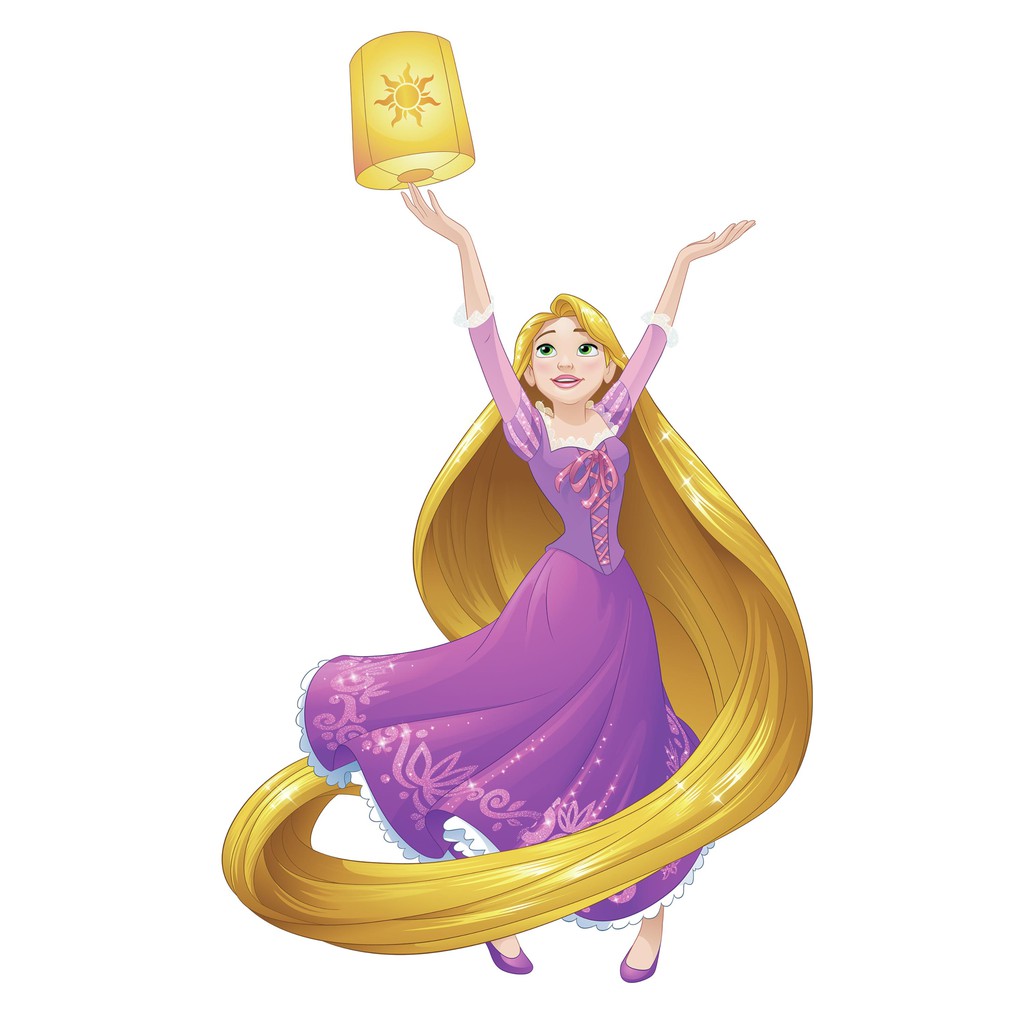 Disney Princess Rapunzel Sparkling With Glitter Stiker Dinding Raksasa Rmk3208gm Shopee Indonesia