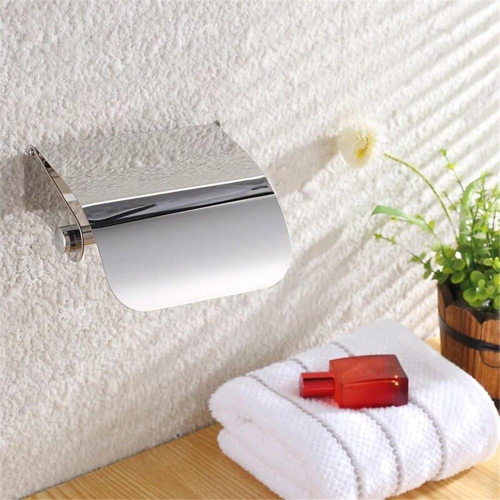 Populer Toilet Paper Holder Hotel Kotak Stainless Steel Berdiri