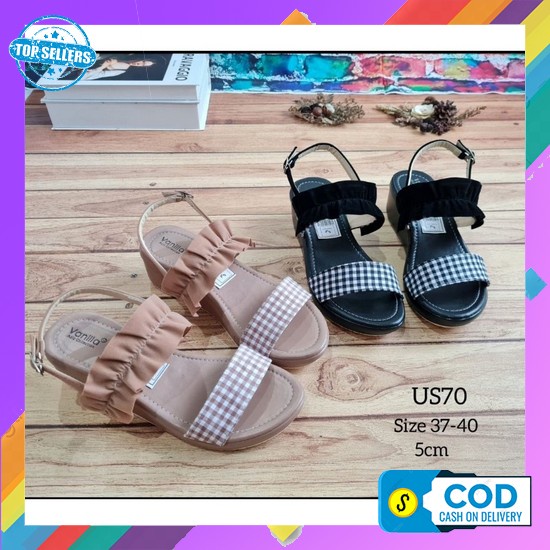 Sandal Spon Weges Wanita Sendal Jepit Wedges Spons Cewek Import Murah Korea Pesta Terbaru Wanita Ikh