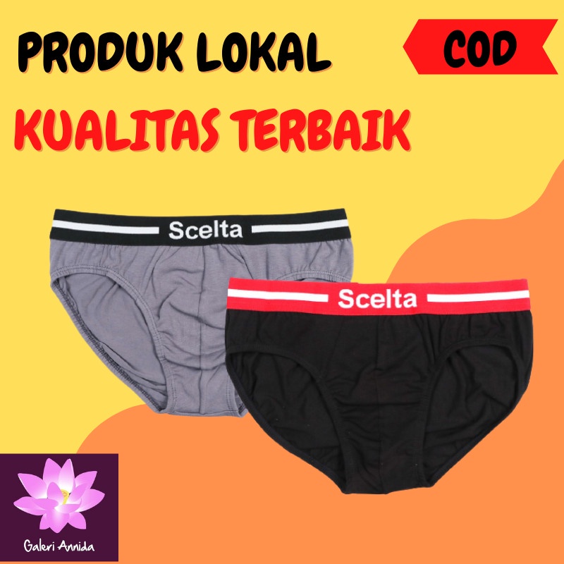 Celana Dalam CD Pria Dewasa Seksi jumbo Sempak Segitiga Karet Boxer Lebar Bahan Katun terbaik