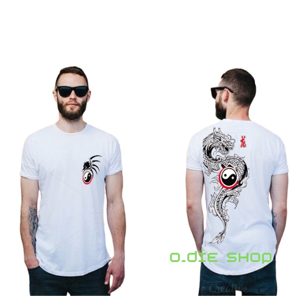 Kaos Distro Motif Naga/ Kaos Distro Original/ Baju Kaos Desain Jepang
