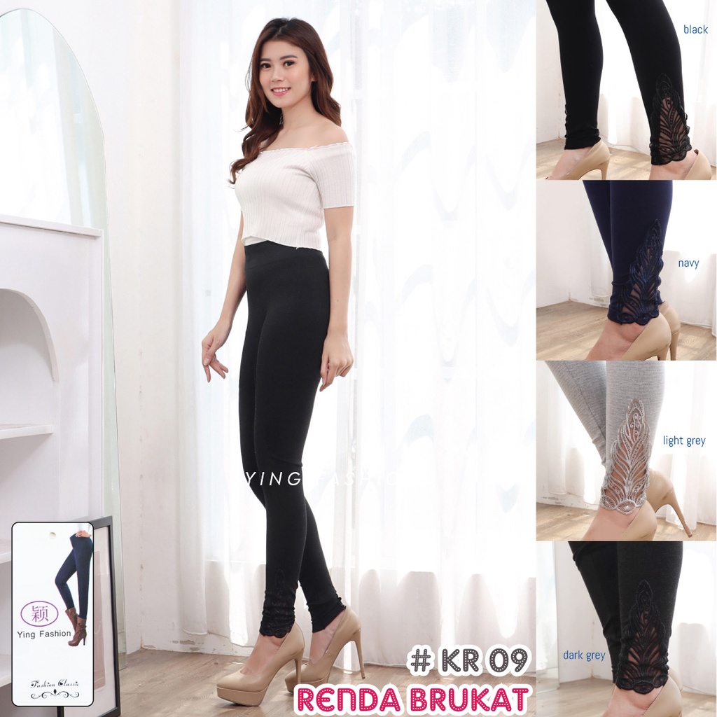 Legging Renda Brukat Wanita * KR09 */ LEGGING RENDA WANITA FASHION / legging import / ying fashion