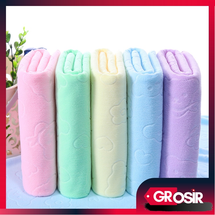 Grosir - H919 Handuk Little Bear 140*70Cm / Handuk Mandi Besar Motif Bear / Towel / Handuk Mandi