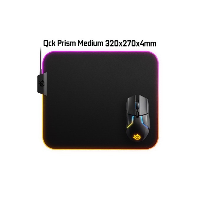 Mousepad Steelseries QcK PRISM RGB Medium - Gaming - Cloth - Original