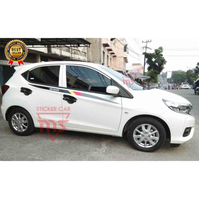 stiker brio sticker mobil honda brio mugen side body Elegan