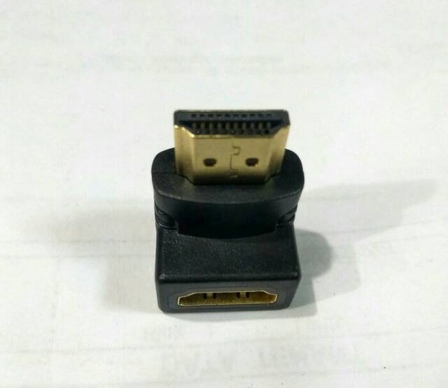 Konektor converter HDMI female To HDMI  male adapter 90 derajat siku