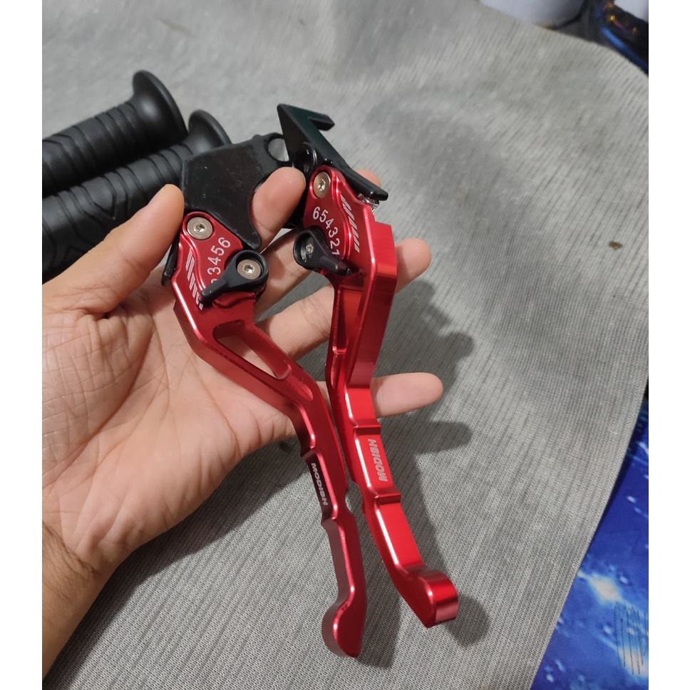 Handle Rem / Handlebrake Stelan Tiger / Satria Fu / Verza / Megapro / New CB 150 - CNC - MERAH Handle Variasi Promo Bayar Di Tempat