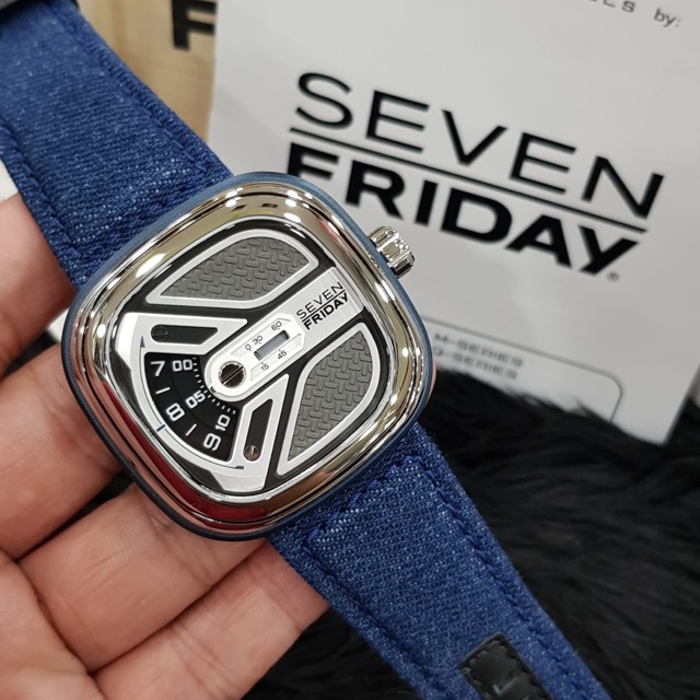 Seven friday automatic m1b/01 essence blue denim strap clone 1-1