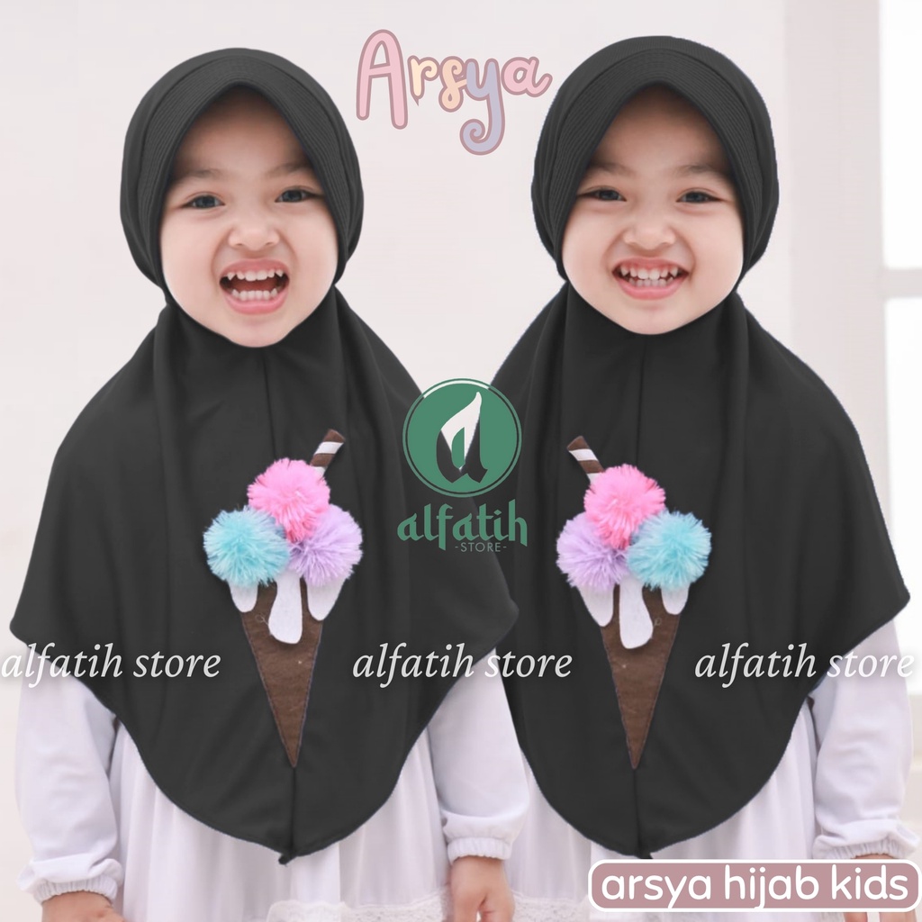 JILBAB ANAK TK - SD ARSYA ICE CREAM / ESKRIMAN / JILBAB ANAK USIA 4-7 TAHUN / PAKAIAN MUSLIM ANAK PEREMPUAN / KERUDUNG ANAK TK / HIJAB ANAK TK-SD KHIMAR ANAK