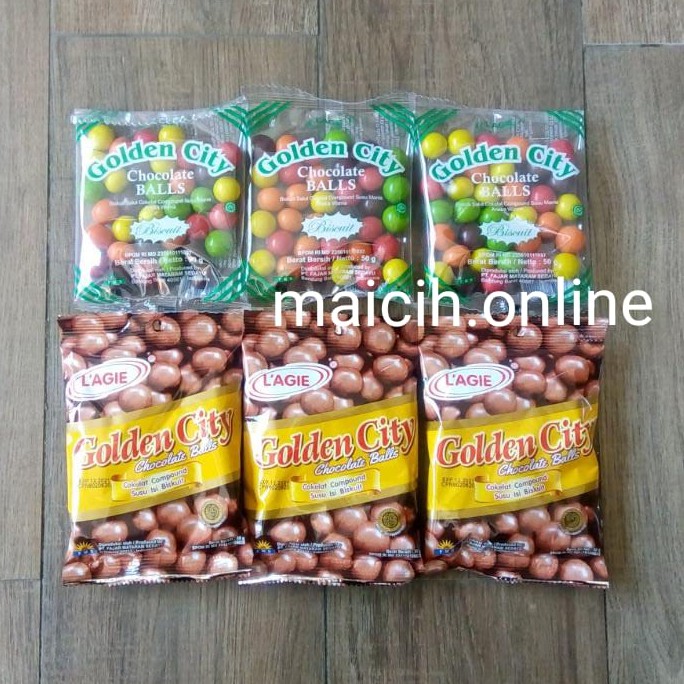 Lagie Chocolate Balls / Golden City 50Gr