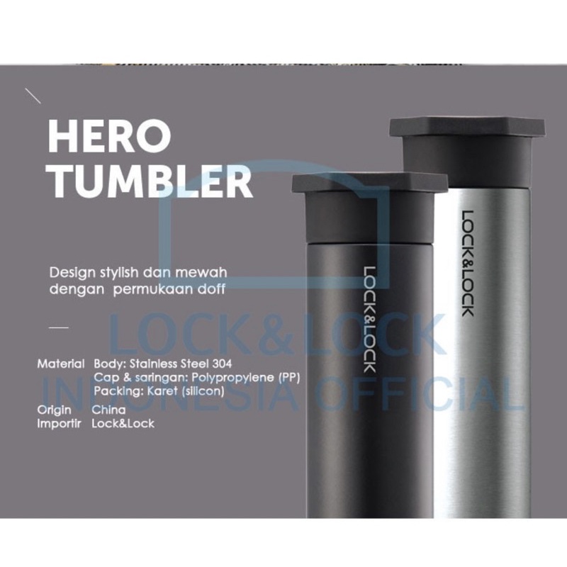 [Lock n Lock] Hot &amp; Cool Hero Tumbler 400ml / Thermos Air