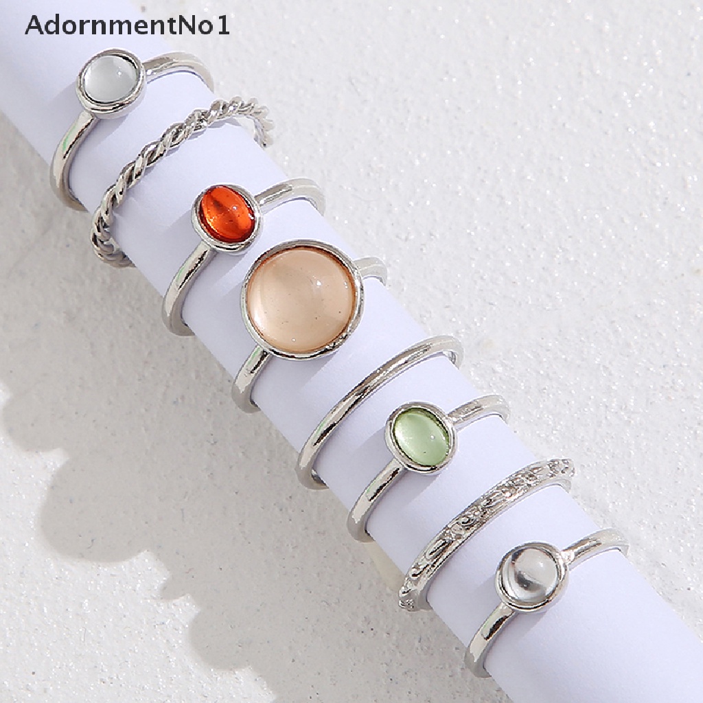 (AdornmentNo1) 8pcs / Set Cincin Buku Jari Aneka Bentuk Gaya Vintage Untuk Wanita