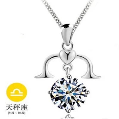 925 Perak Liontin Untuk Wanita Zodiak (Tanpa rantai) Perhiasan Fashion