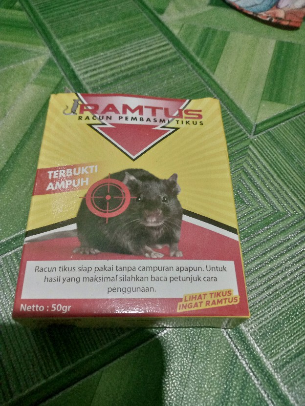 Ramtus Racun Hama Tikus Paling Ampuh Obat Pengusir Pembasmi Tikus Curut Mati Kering Tidak Bau 1 Pack