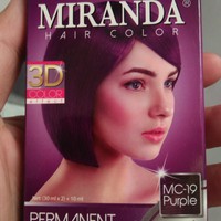 Cat pewarna rambut Miranda Hair Color permanent MC 19 Purple  NEW