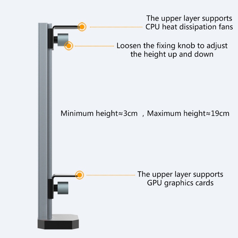 Btsg JEYI Vertical Graphics Card Support Brace Braket Dudukan Kartu Video Support GPU