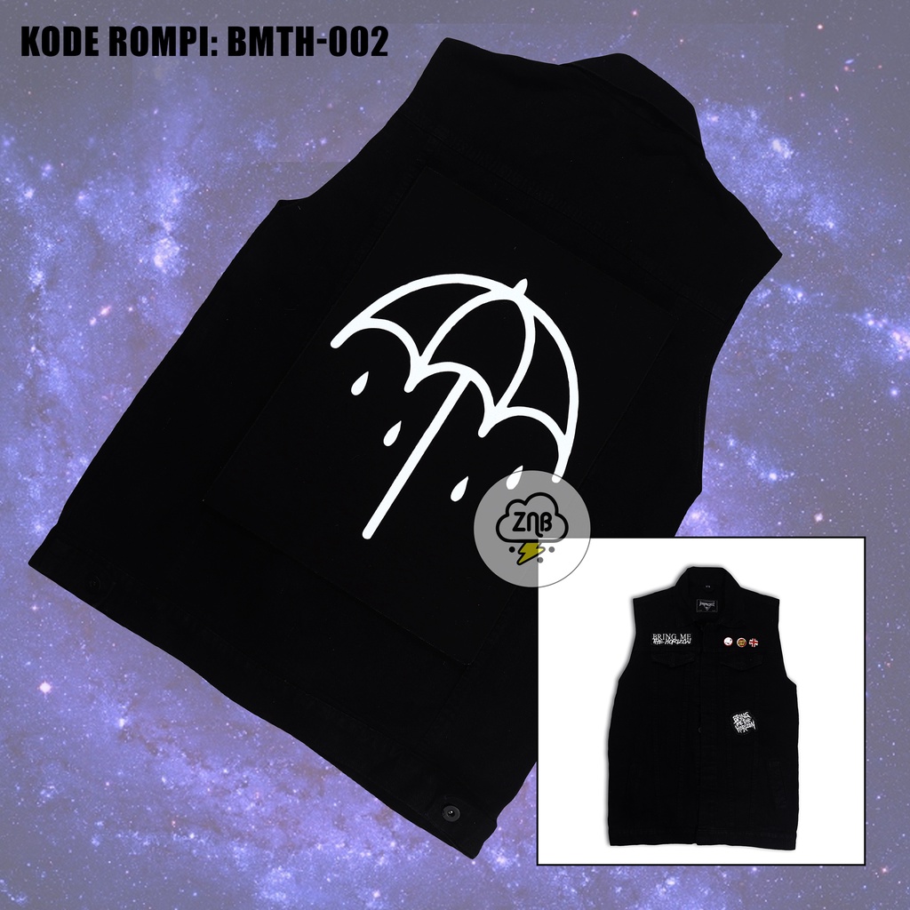 ROMPI DENIM HITAM ROMPI MUSIK BRING ME THE HORIZON