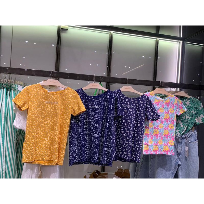 Mango Tshirt woman Logo Best Lengan Pendek