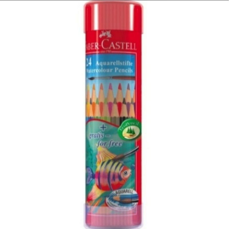 

Pencil warna Watercolours Faber-Castell 24 Roundtin / Kemasan tabung