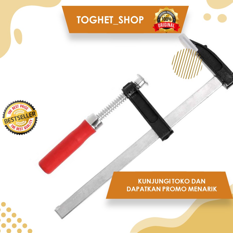 Klem Jepit F Clamp Papan Kayu Heavy Duty Woodworking Clam Penjepit Kayu Clamp Penjepit Kayu