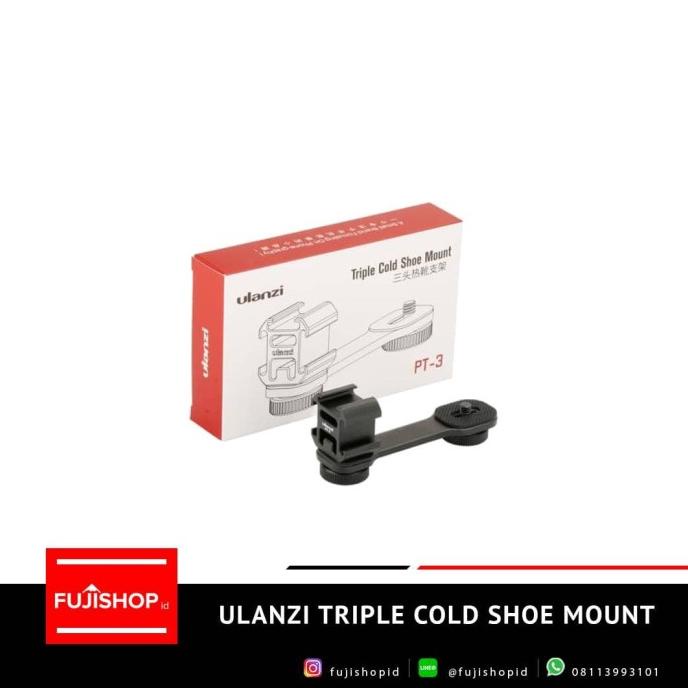 Ulanzi Triple Cold Shoe Mount PT-3 Star Seller termurah