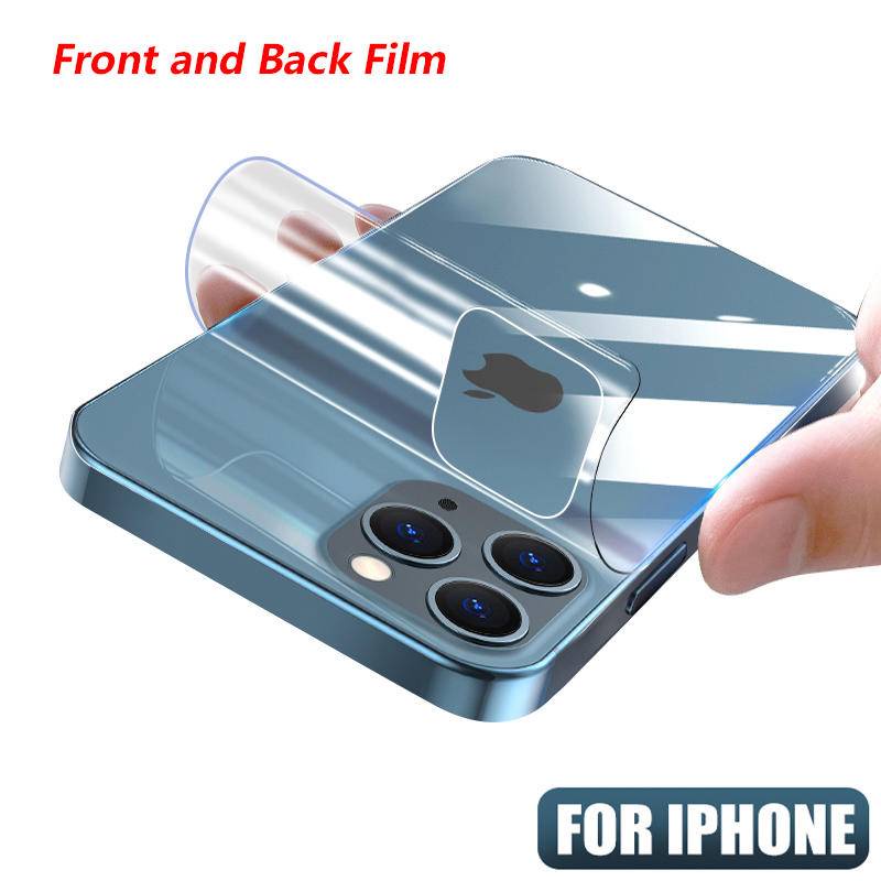 Film Hydrogel Pelindung Layar Depan Belakang Untuk iPhone 13 12 11 Pro Max Mini X XR XS Max 7 8 6 6s Plus SE 2020 2022
