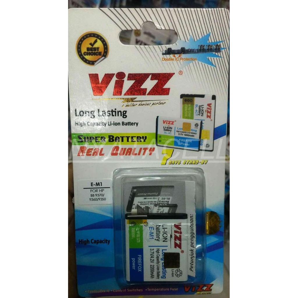 NEW BATERAI VIZZ BLACKBERRY F-M1 /BATRE DOUBLE POWER FM1 FM-1 PEARL 9100 MILENIA