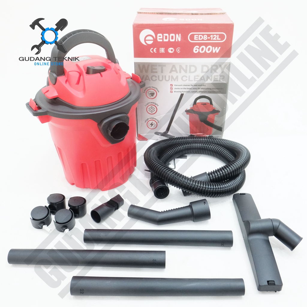 Vacuum Cleaner EDON 12L 20L ED8-12L Wet Dry / Alat Penyedot Debu 12 13 Liter EDON ED8-20L - Vacum Cleaner EDON