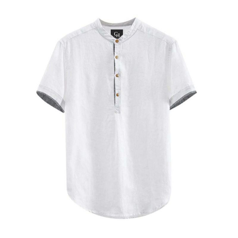 Kurta Hanafi Casual Lengan Pendek Pakistan Baju Koko Lengan Pendek Trendy-1