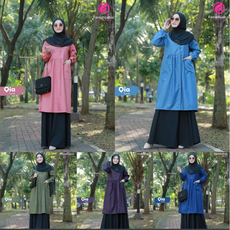 Qia Tunik Fania Hijab / Tunik Qia